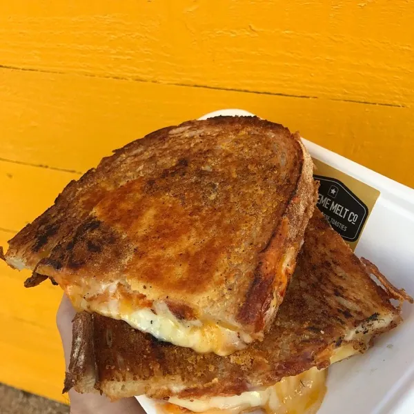 Supreme Melt grilled cheese toastie with melting cheese